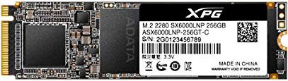   SSD 256Gb A-Data XPG SX6000 Lite (ASX6000LNP-256GT-C) (PCI-Ex 3.0 x4, M.2, 1800/900 Mb/s)