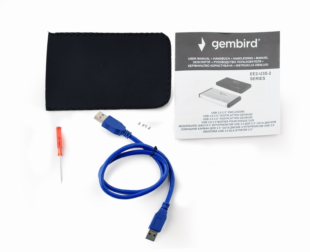     HDD Gembird EE2-U3S-2 (2.5"hdd SATA, USB3.0, black)