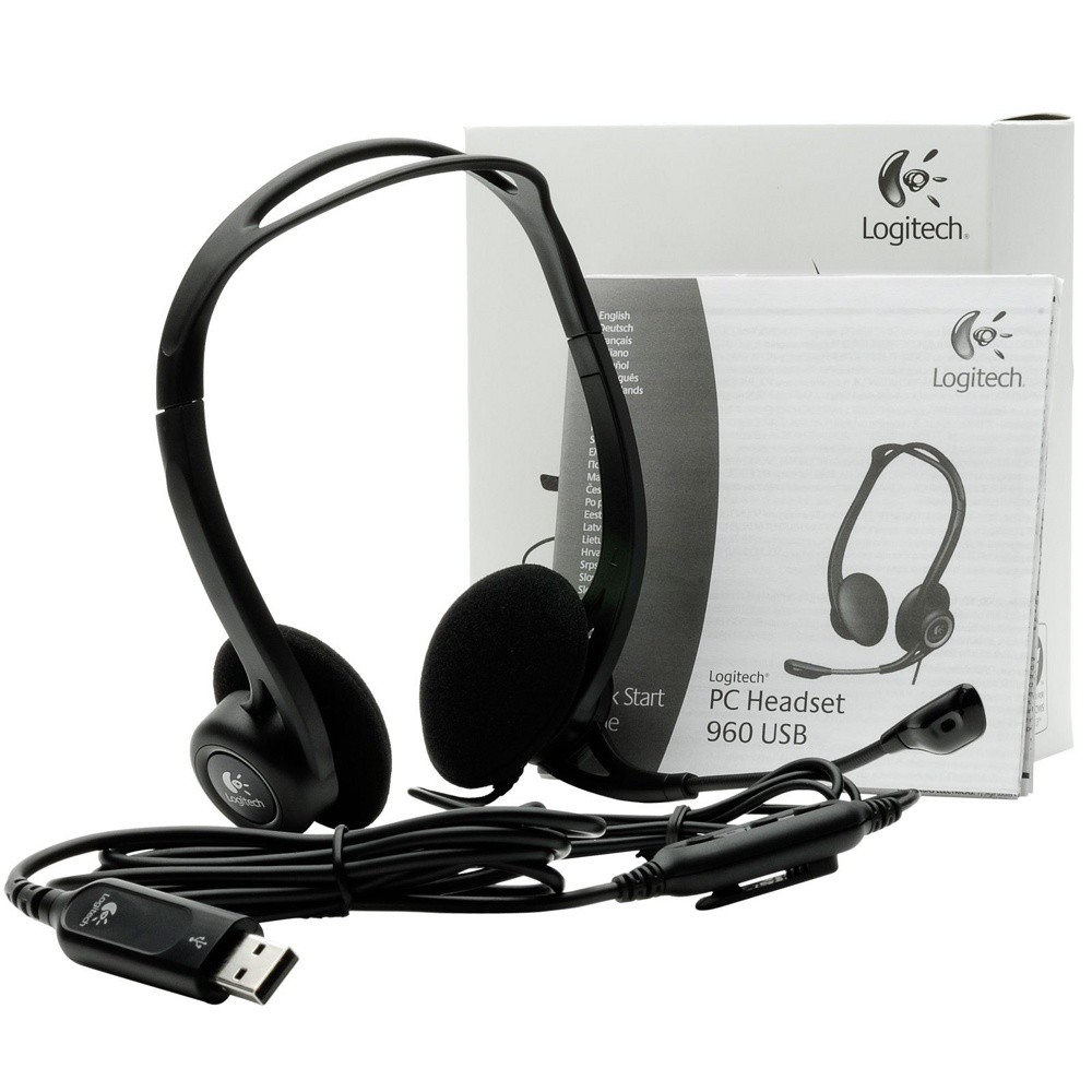  Logitech PC Headset 960 USB (981-000100) Black