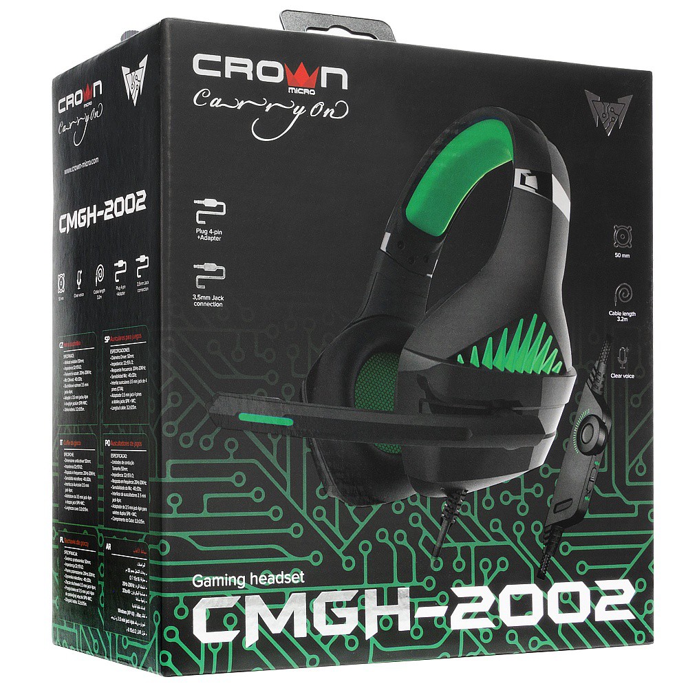  Crown CMGH-2002 Black/Green (, , 20-20000, 32 )