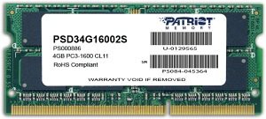   4Gb Patriot PSD34G16002S 1600 PC-12800 11-11-11 1.5V