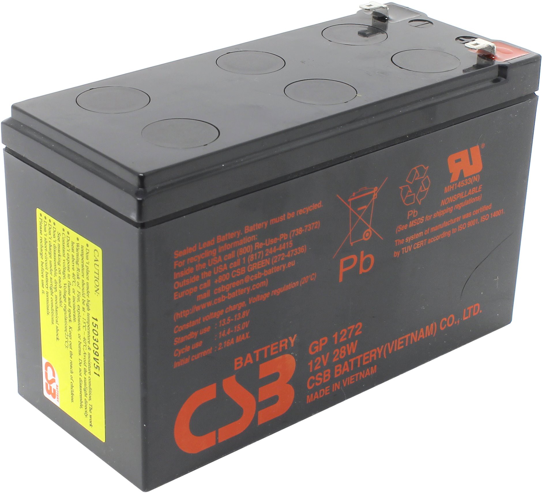    CSB GP1272 (12V, 7.2Ah)