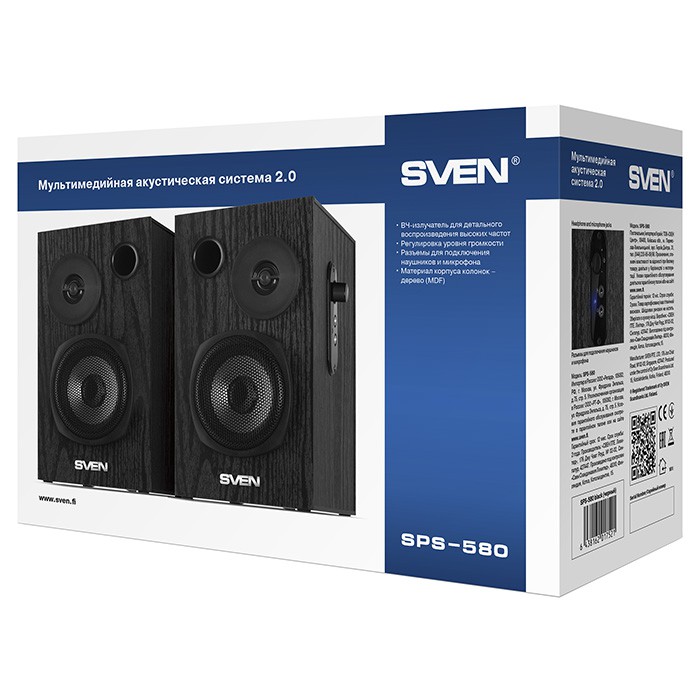  Sven SPS-580 Black (2.0, 2x9W)
