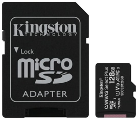   128Gb Kingston Canvas Select Plus microSDXC 128Gb (SDCS2/128GB) Class 10