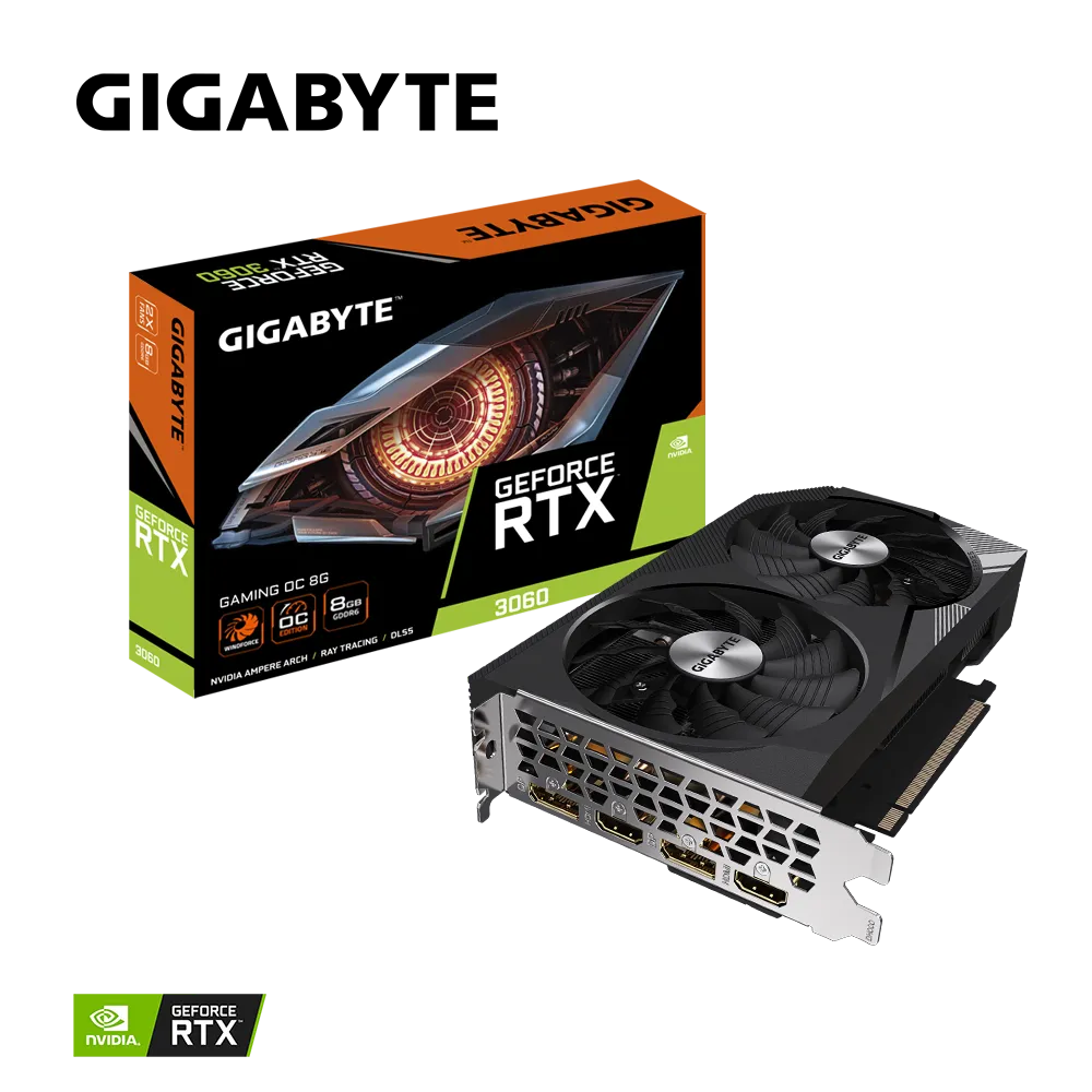  Gigabyte RTX 3060 GAMING OC 8G (GV-N3060GAMING OC-8GD)