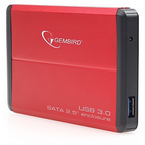     HDD Gembird EE2-U3S-2-R (2.5"hdd SATA, USB3.0, RED)