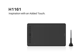Графический планшет Huion Inspiroy H1161 Black (279.4x174.6мм, 5080lpi, 8192 уровня, 266 RPS, USB)