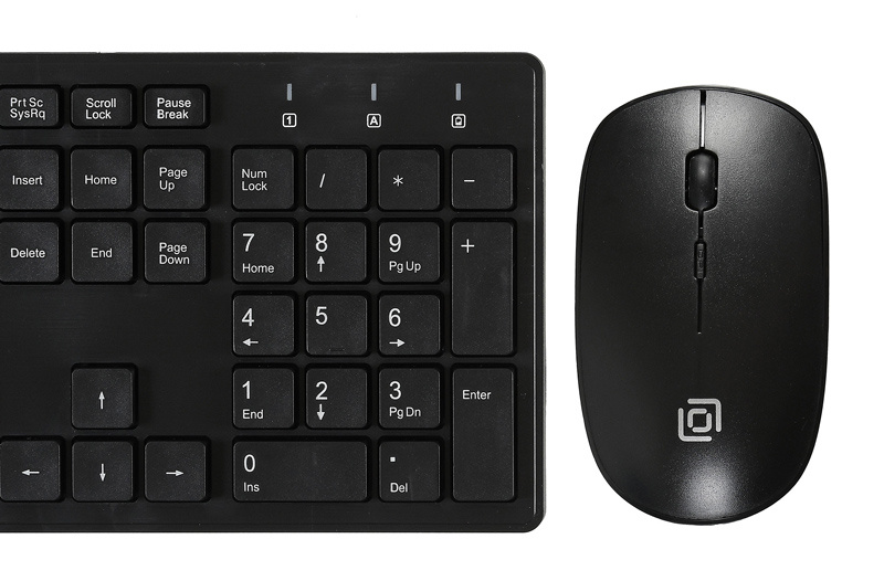 Клавиатура+мышь Oklick 240M черный