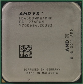 Процессор AMD FX-4300 (FD4300WMW4MHK) 3.8(4.0)GHz, 4 ядра, 4Mb, 95W (SocAM3+)