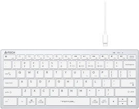 Клавиатура A4Tech Fstyler FBX51C (белая)