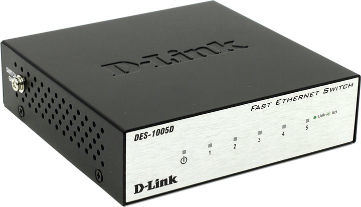 Коммутатор D-Link DES-1005D/O2B 5-port 10/100