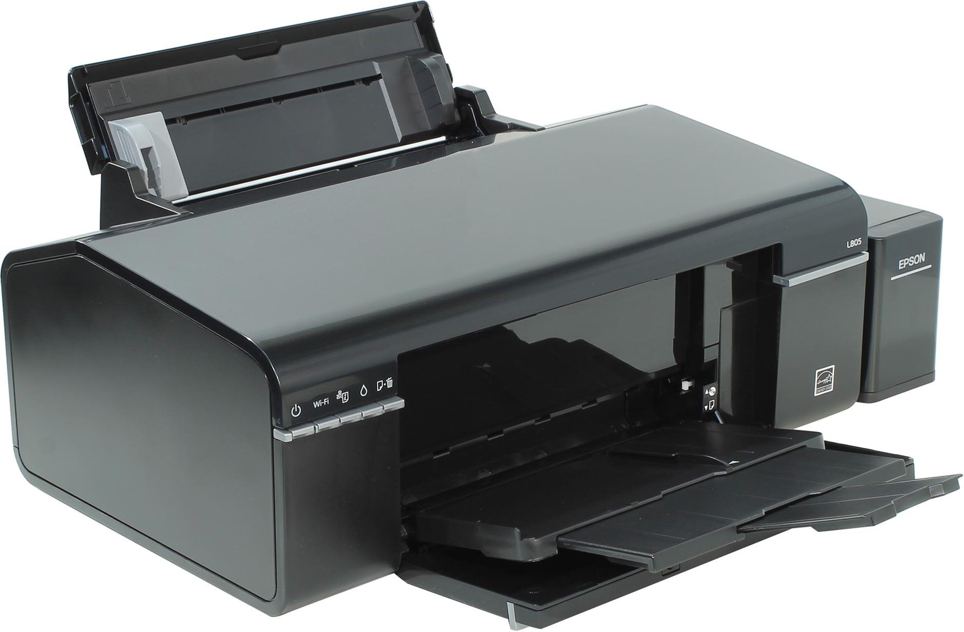 Принтер Epson L805 Black (струйная печать, A4, 37/38ppm, 5760x1440dpi, USB, WiFi)
