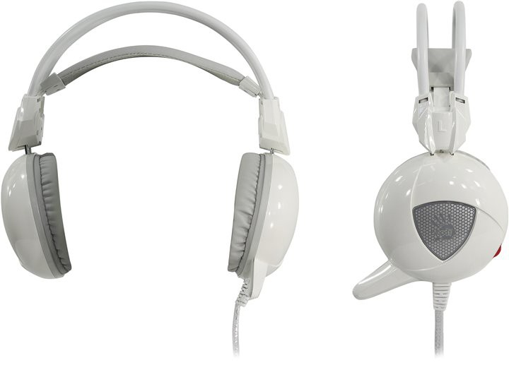 Наушники A4Tech G310 Bloody White (мониторные, закрытые, 20-20000 Гц, подсветка, USB)
