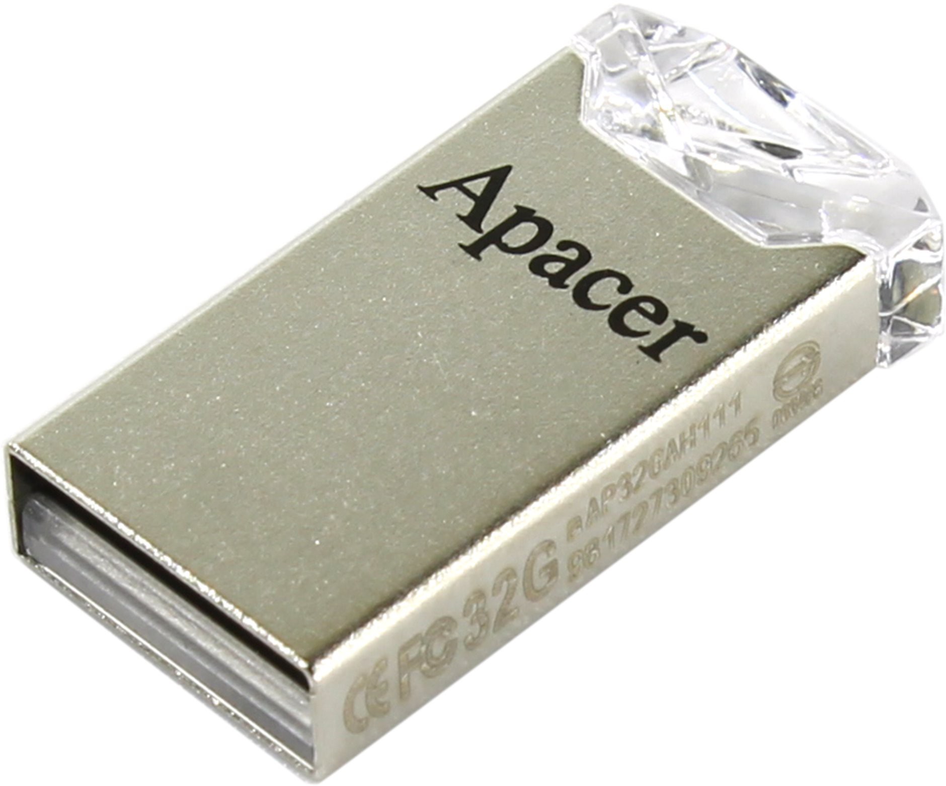 USB flash disk 32Gb Apacer AH111 Blue Rose 32GB (AP32GAH111CR-1) (без колпачка, металл, USB 2.0)