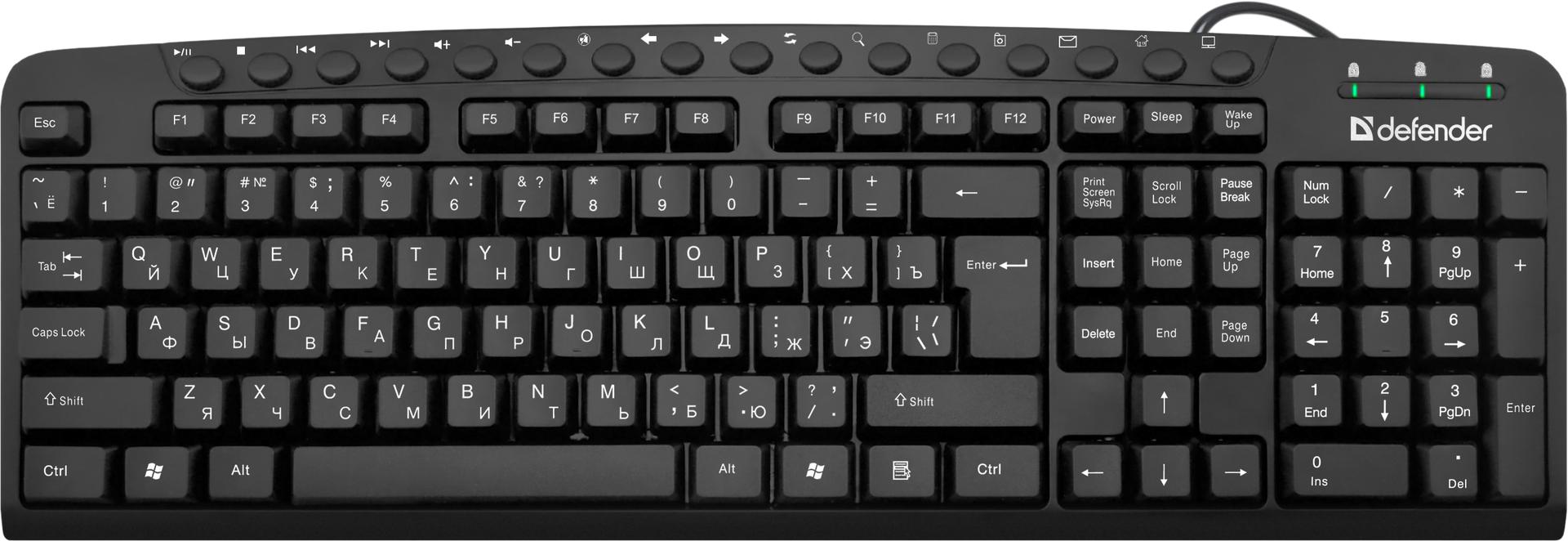 Клавиатура Defender Focus HB-470 (45470) (USB, чёрная)