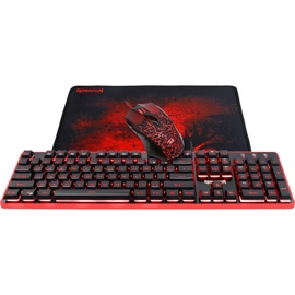 Клавиатура+ мышь Redragon S107 (78225) Black + коврик (Проводная, USB)