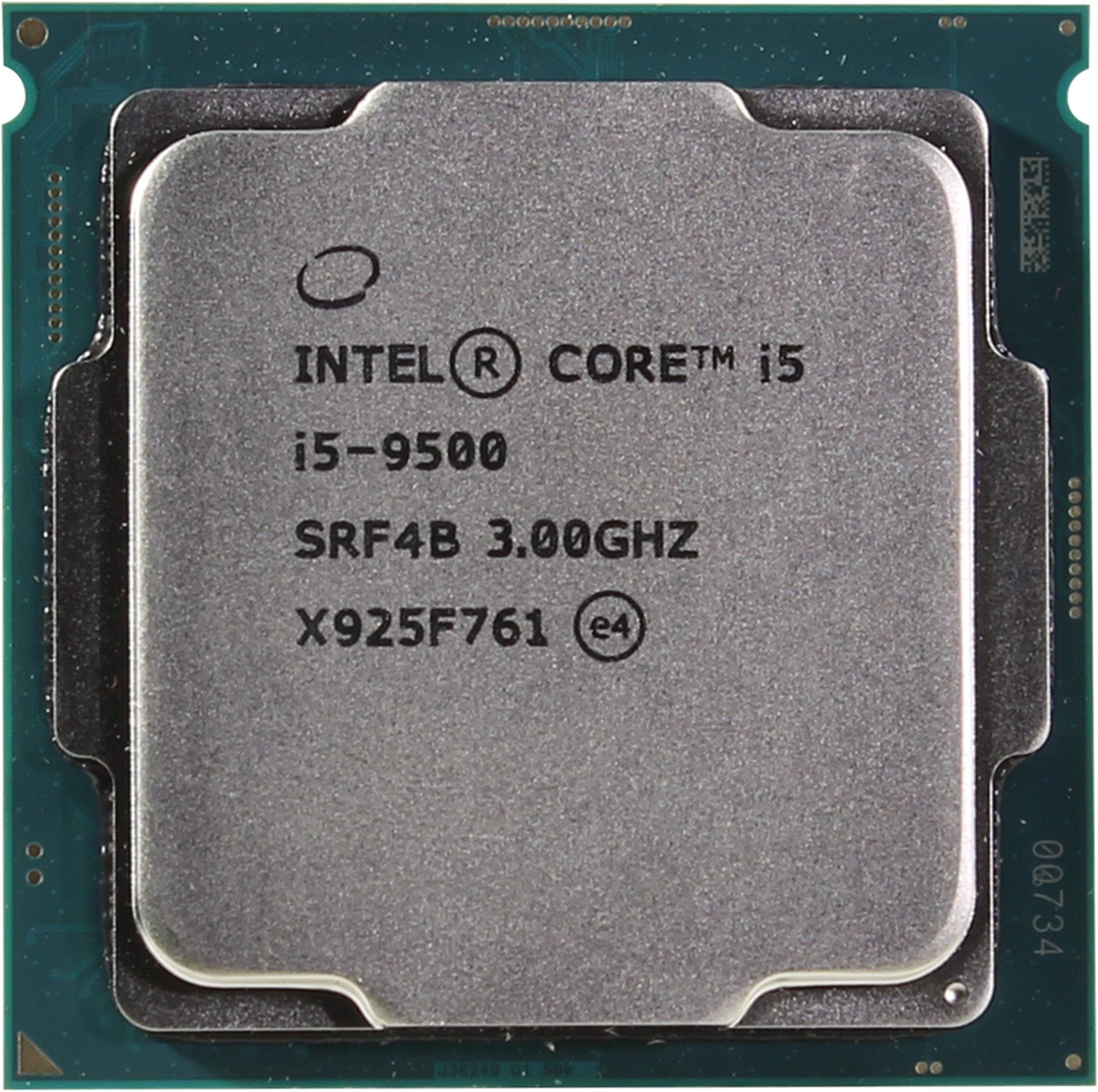 Процессор Intel Core i5-9500 (CM8068403362610) 3.0(4.4)GHz, 6 ядер/6 потоков, 9Mb, UHD Graphics 630, 65W (Socket 1151)