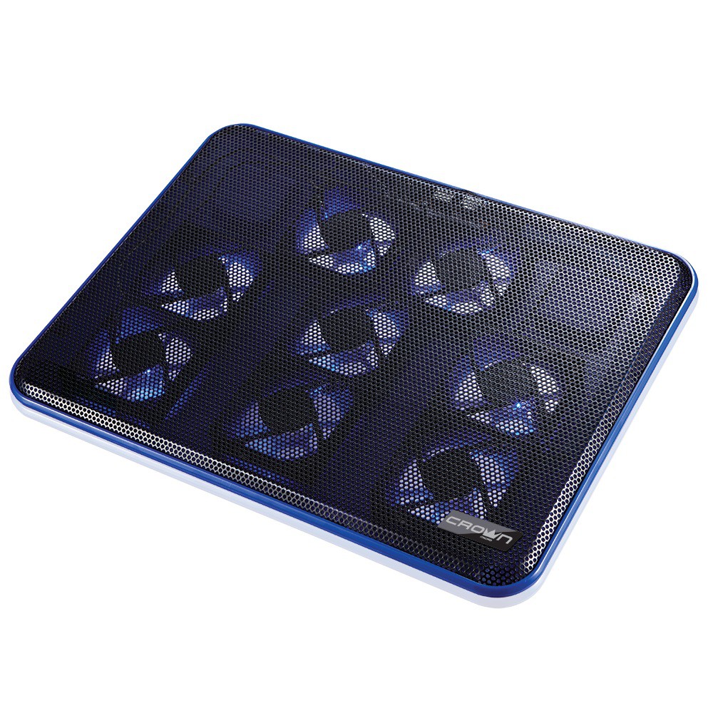 Подставка для ноутбука CrownMicro CMLC-206T (17", 8х 70мм, синяя LED подсветка, USB)