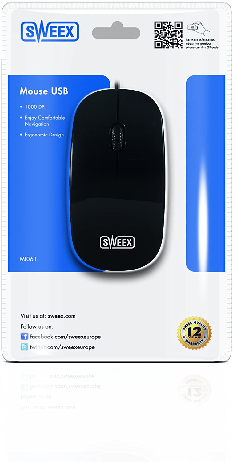 Мышь Sweex MI061 USB 1000dpi black