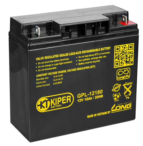 Аккумулятор для ИБП 18Ah Kiper GPL-12180