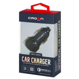 Автомобильное зарядное устройство Crown CMCC-3042F