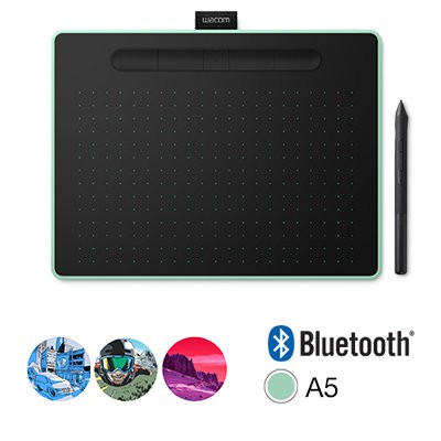 Графический планшет Wacom Intuos M Green (CTL-6100WLE-N) (216x137мм, 2540 lpi, 4096 уровней нажатия, USB, Bluetooth)