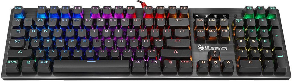 Клавиатура A4Tech Bloody B820R Strike Red Black (Механическая, LK Optic Red, подсветка, влагоустойчивсть, USB)