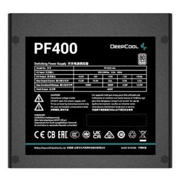 Блок питания 400W DeepCool PF400 (R-PF400D-HA0B-EU)