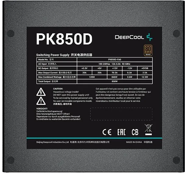 Блок питания 850W DeepCool PK850D