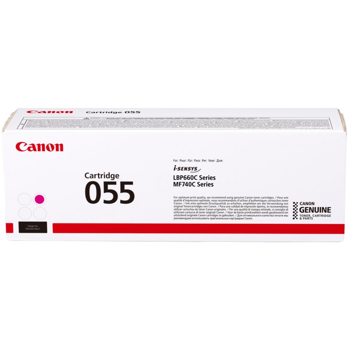 Картридж лазерный Canon 055 M (3014C002) (MF742Cdw,MF744Cdw,MF746Cx,LBP663Cdw,LBP664Cx, 2100 страниц)