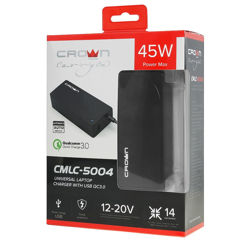Универсальное зарядное устройство Crown CMLC-5004