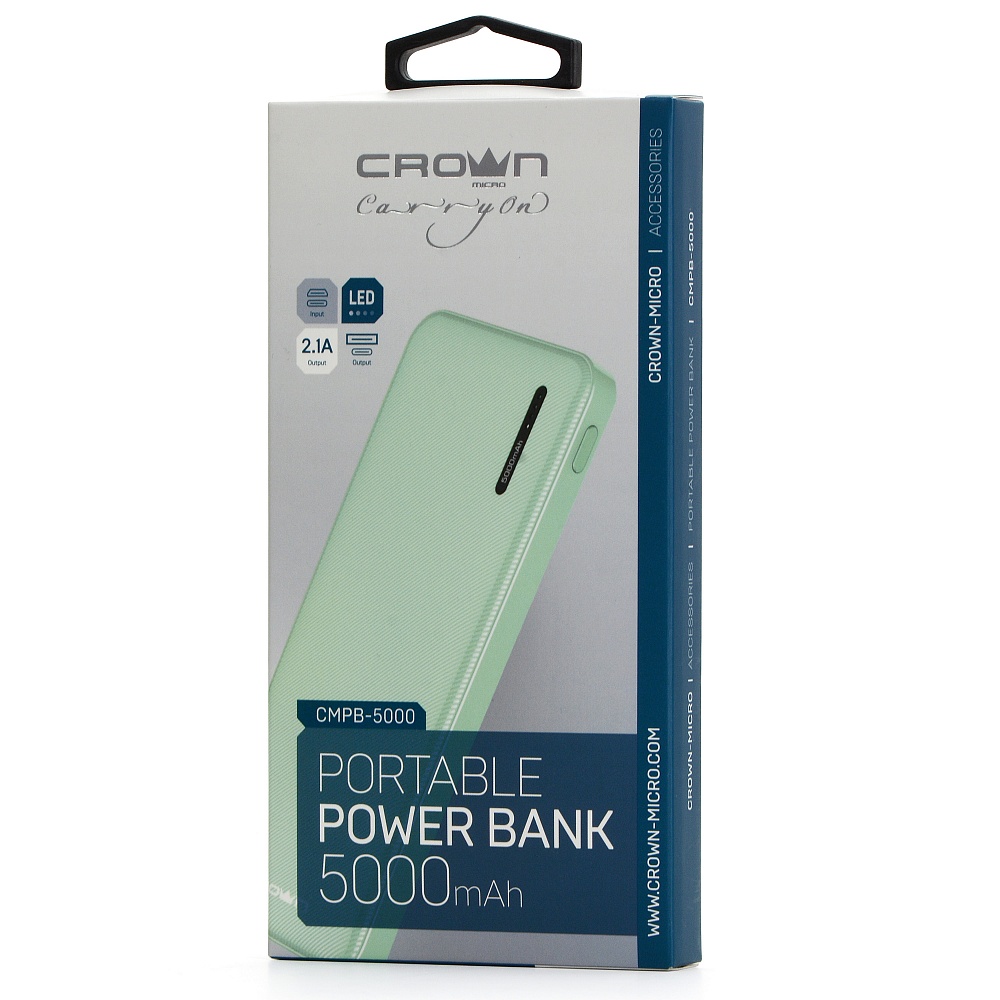 Портативное зарядное устройство Crown CMPB-5000 pistachio