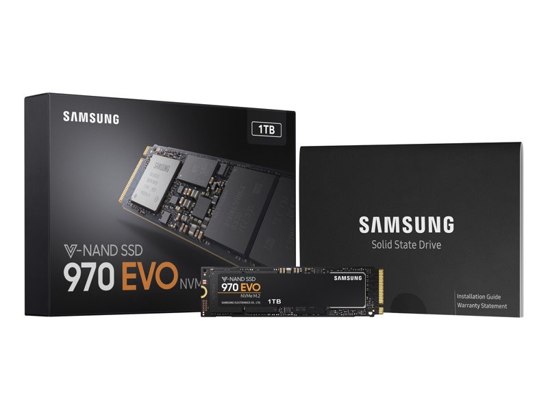 Жесткий диск SSD 1Tb Samsung 970 EVO (MZ-V7E1T0BW) (PCI-Express NVMe, M.2, 3400/2500Mb/s)