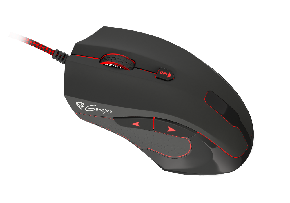 Мышь Genesis GX75 NMG-0706 Black (7200dpi, 6 кнопок, Soft touch, USB, подсветка)