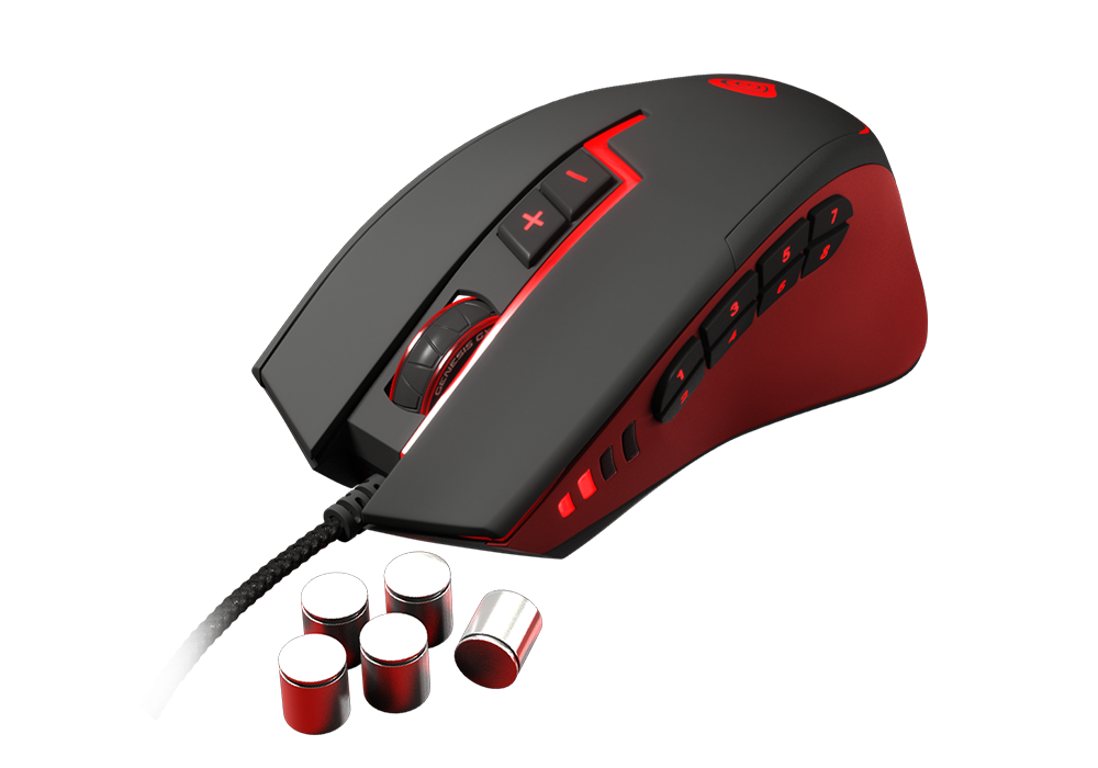 Мышь Genesis GX85 NMG-0711 Black-Red (8200dpi, 13 кнопок, USB, подсветка, грузики)