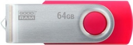 USB flash disk 64Gb GOODRAM UTS3 64Gb (UTS3-0640R0R11) Twister RED (раскладной корпус, пластик, USB 3.0)