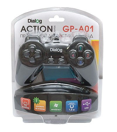 Геймпад Dialog GP-A01 (PC, 10 кнопок, проводной)
