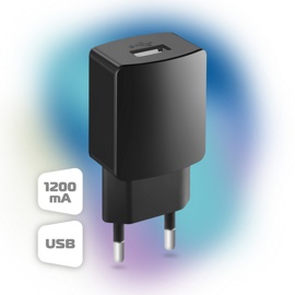Зарядное устройство GINZZU GA-3003B Черный 5В/1200mA, USB, для мобильных устройств