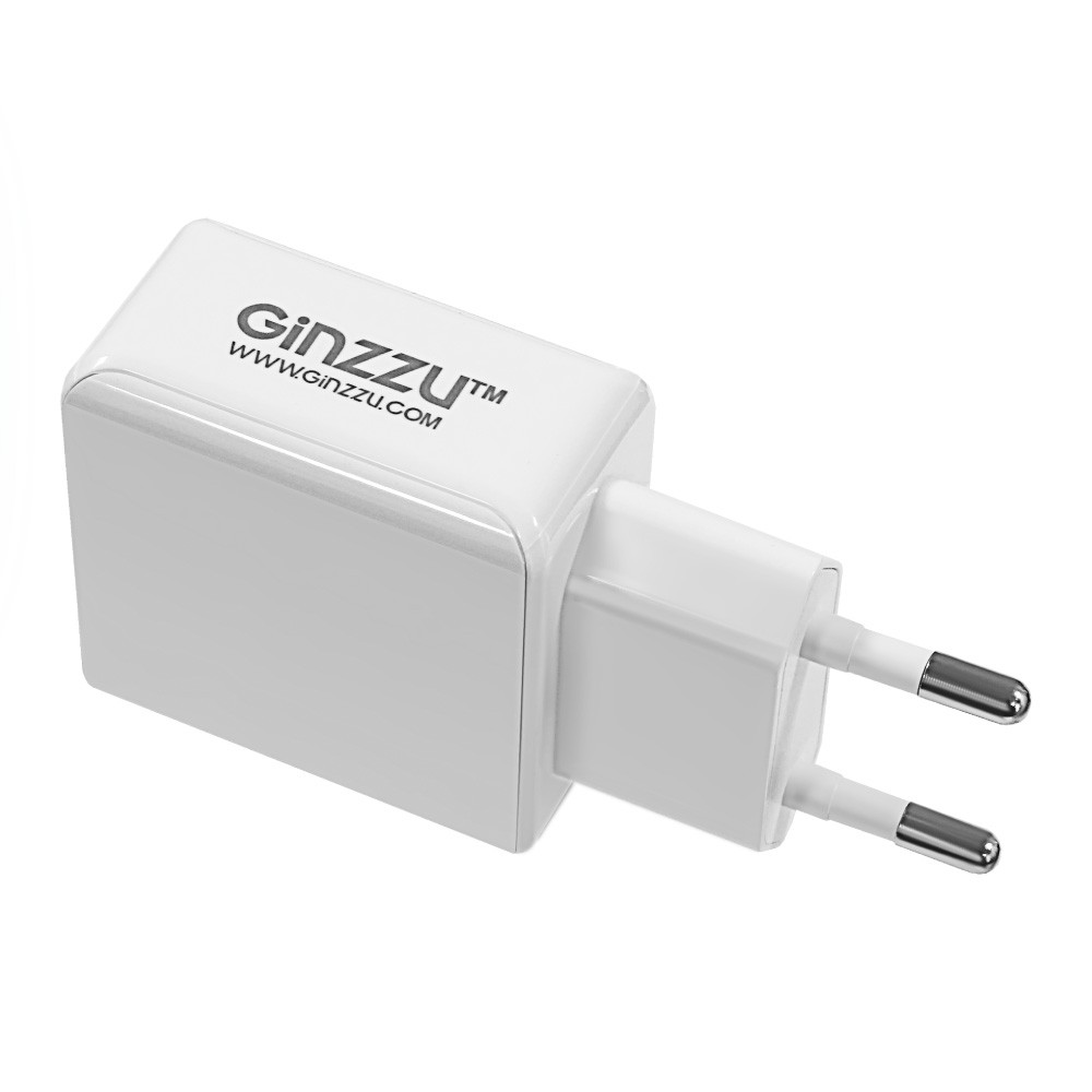 Зарядное устройство GINZZU GA-3311UW Белый 5В/3.1A, 2xUSB, для мобильных устройств