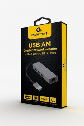 Разветвитель USB Cablexpert A-AMU3-LAN-01
