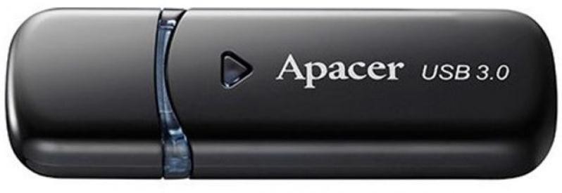 USB flash disk 32Gb Apacer AH355 32Gb (AP32GAH355B-1) Black (с колпачком, пластик, USB 3.0)