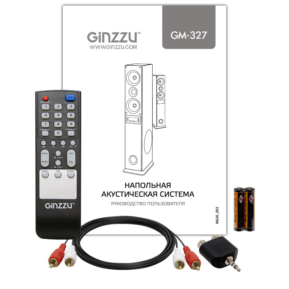    GINZZU GM-327 (2x100W/BT/USB/SD/FM/AUX/EQ/,  )