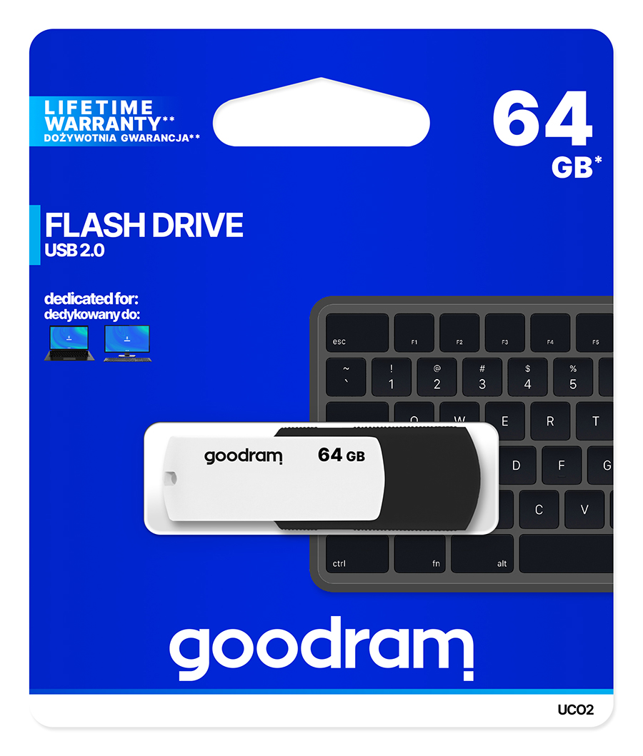 USB flash disk 64Gb Goodram UCO2 64Gb (UCO2-0640KWR11) ( , , USB 2.0)