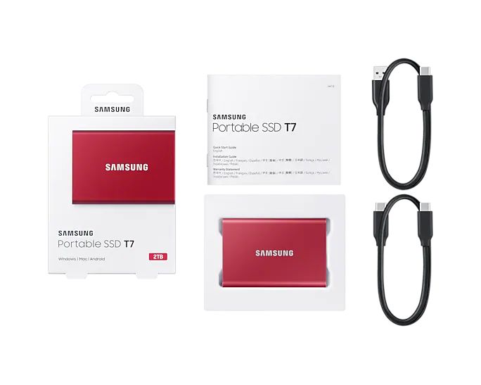 Внешний жесткий диск SSD 2Tb Samsung T7 MU-PC2T0R/WW