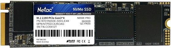   SSD 500Gb Netac N950E PRO (NT01N950E-500G-E4X)
