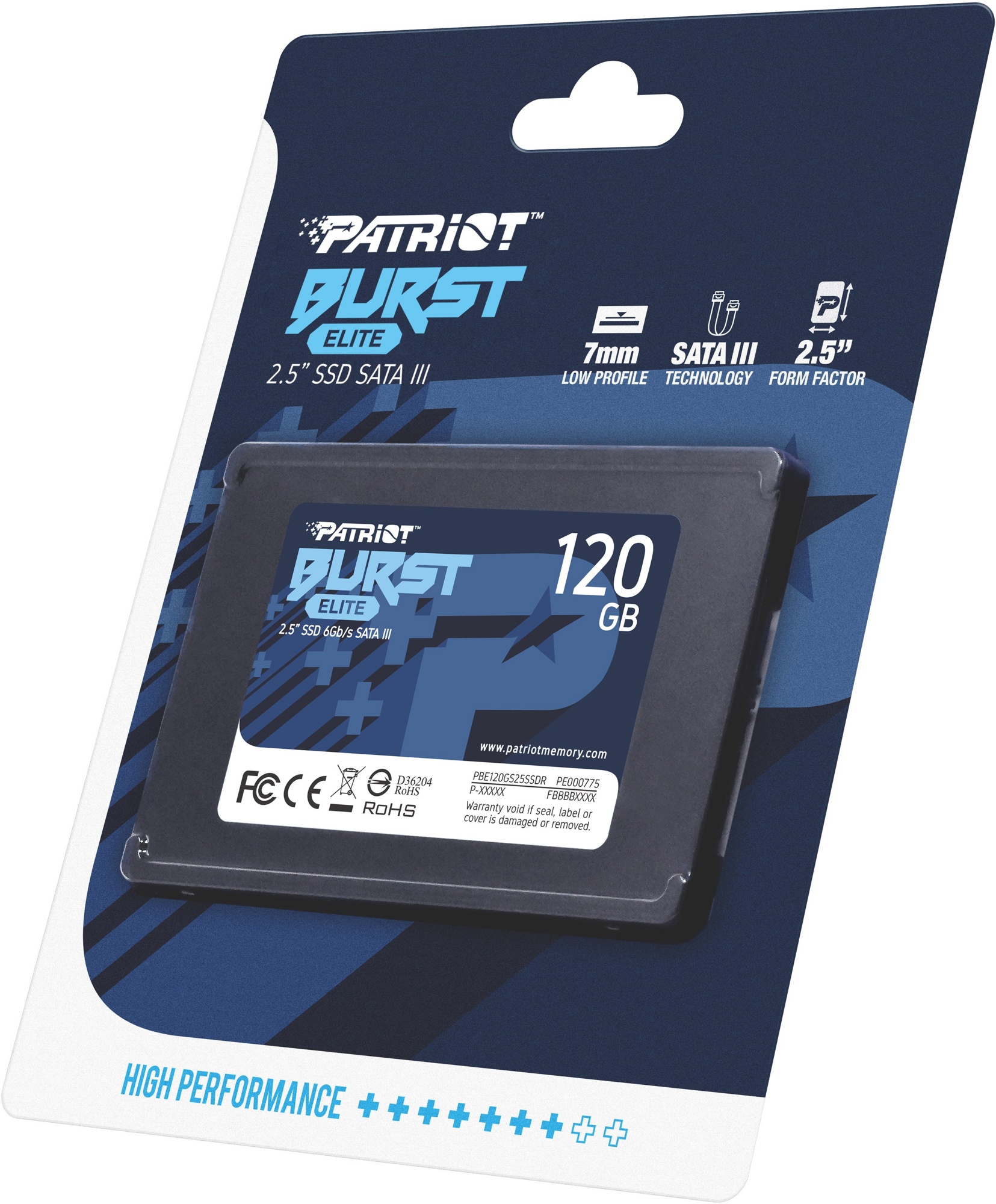 Жесткий диск SSD 120Gb Patriot Burst Elite (PBE120GS25SSDR)
