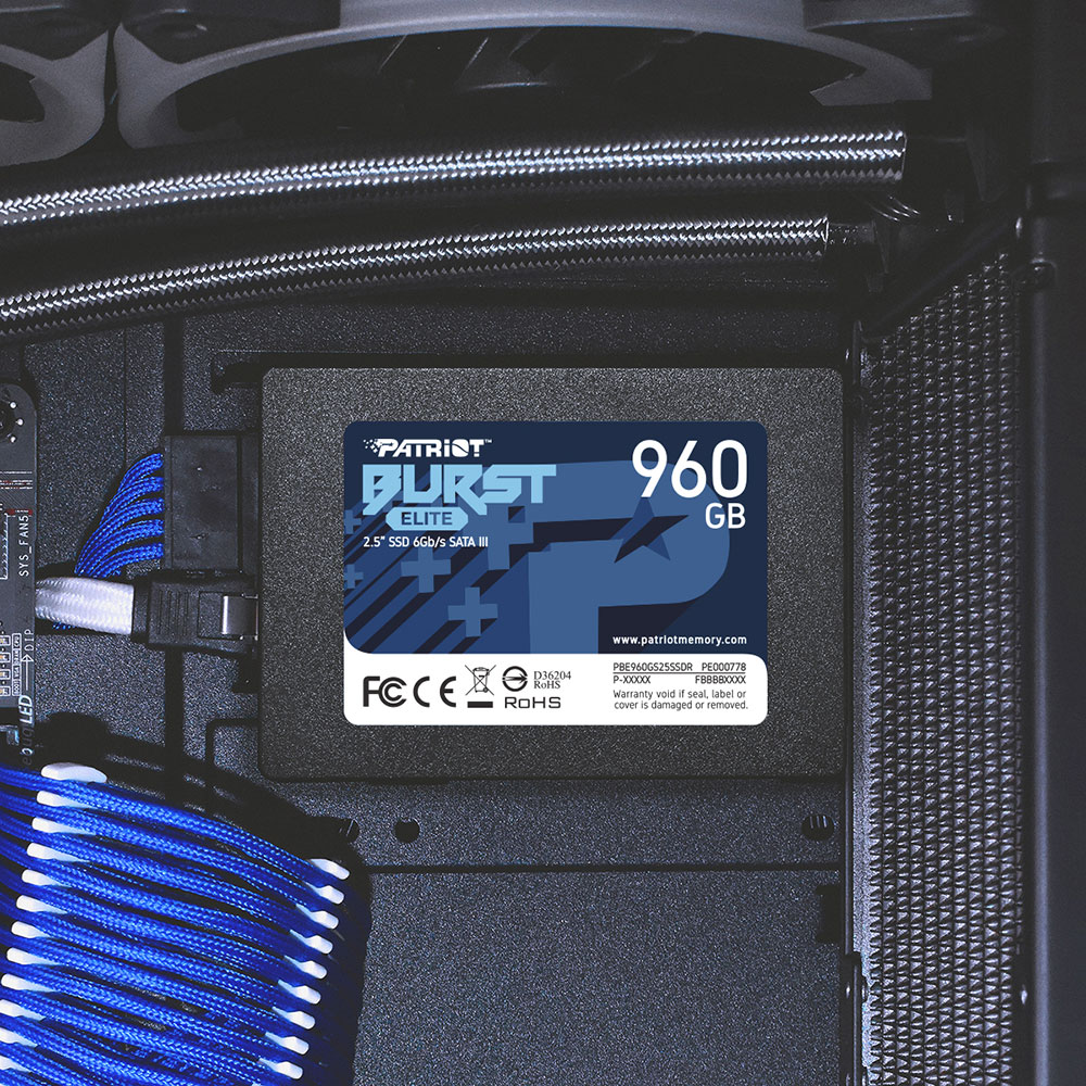Жесткий диск SSD 960Gb Patriot Burst Elite (PBE960GS25SSDR)