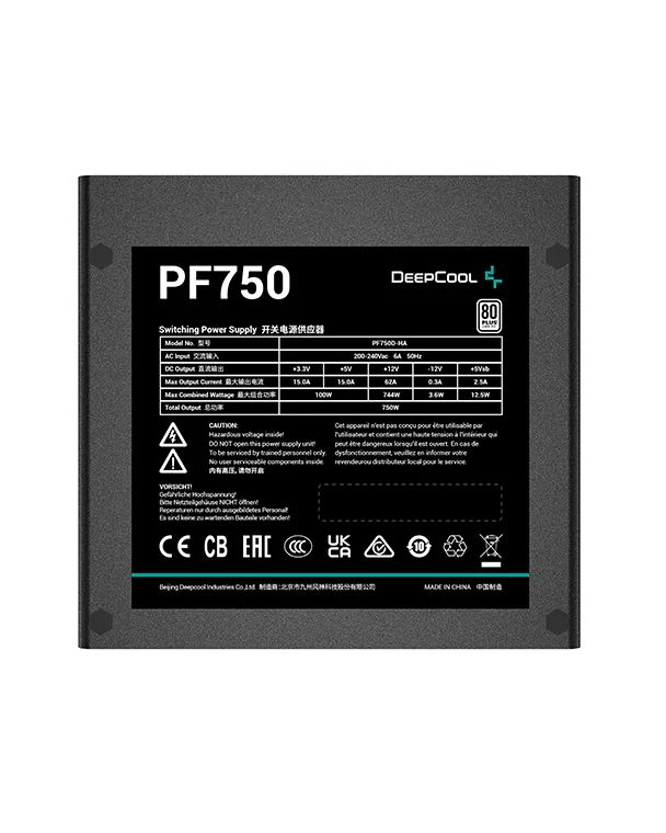 Блок питания 750W DeepCool PF750 (R-PF750D-HA0B-EU)