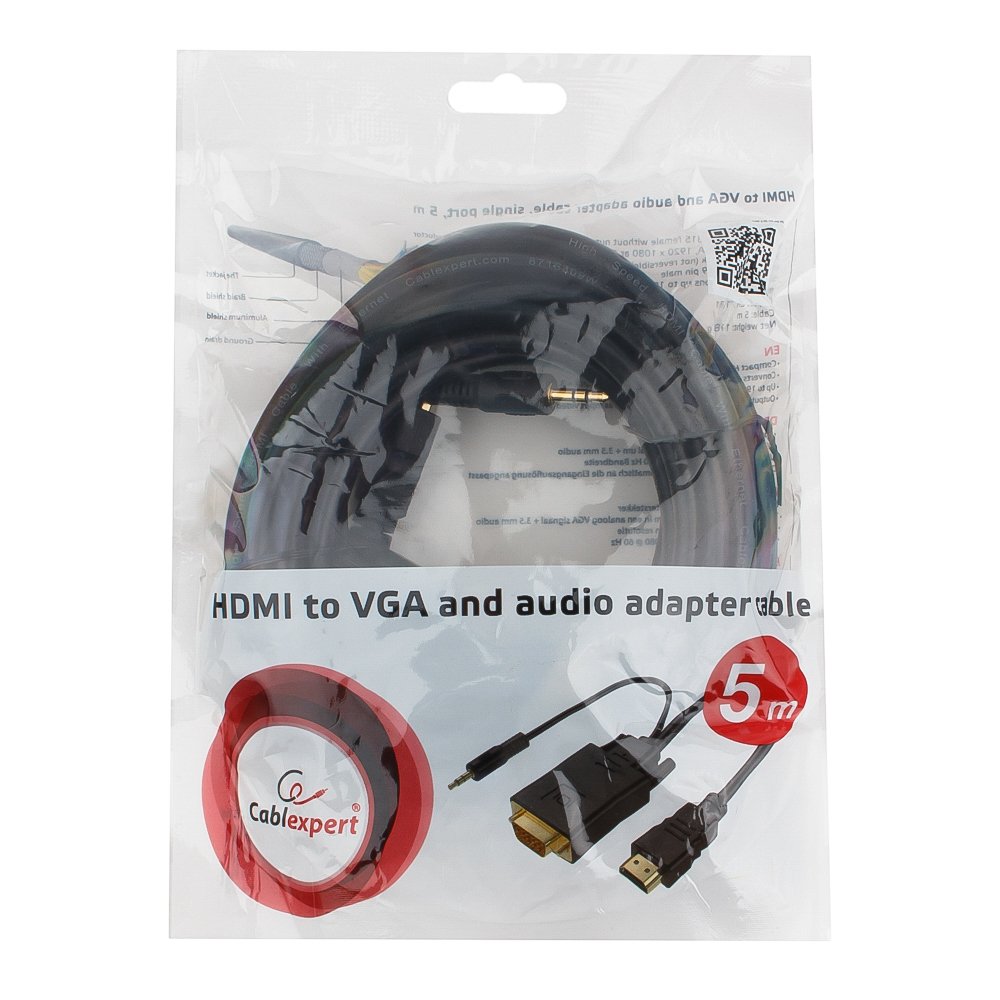 - Cablexpert A-HDMI-VGA-03-5M