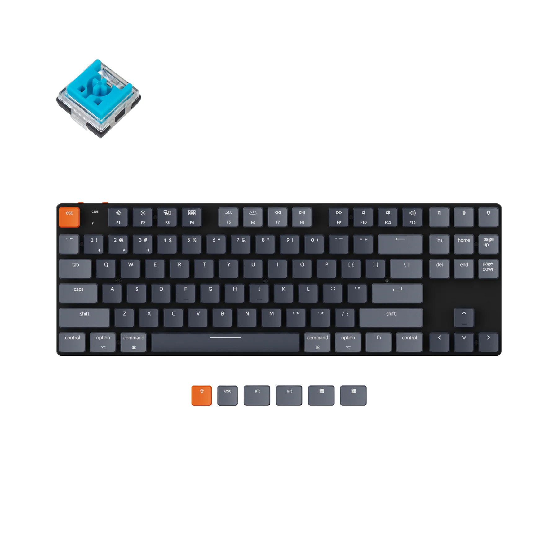 Клавиатура Keychron K1SE (K1SE-E2-RU) (TKL, Blue Switch)
